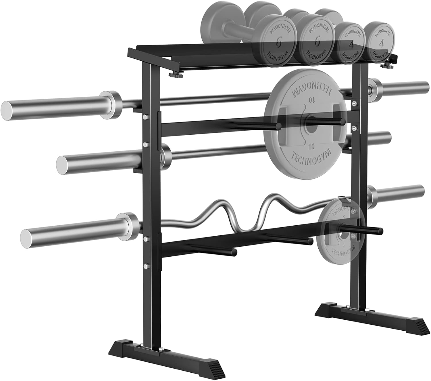 Home Gym Designs - Homegym Krachttraining Gewichtsopbergrek - Metaal, Zwart,
