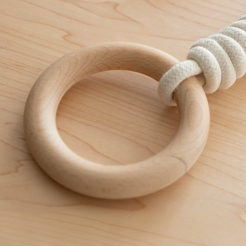 Gymnastic Rings Wooden - Bedhangringen, massief houten accessoires voor thuistraining,