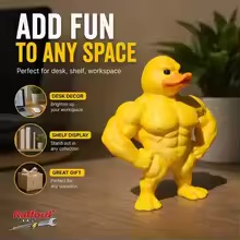 Home Gym Designs - Spierbundel-eendenbeeldje - Grappige gymdecoratie, bureaudecoratie voor