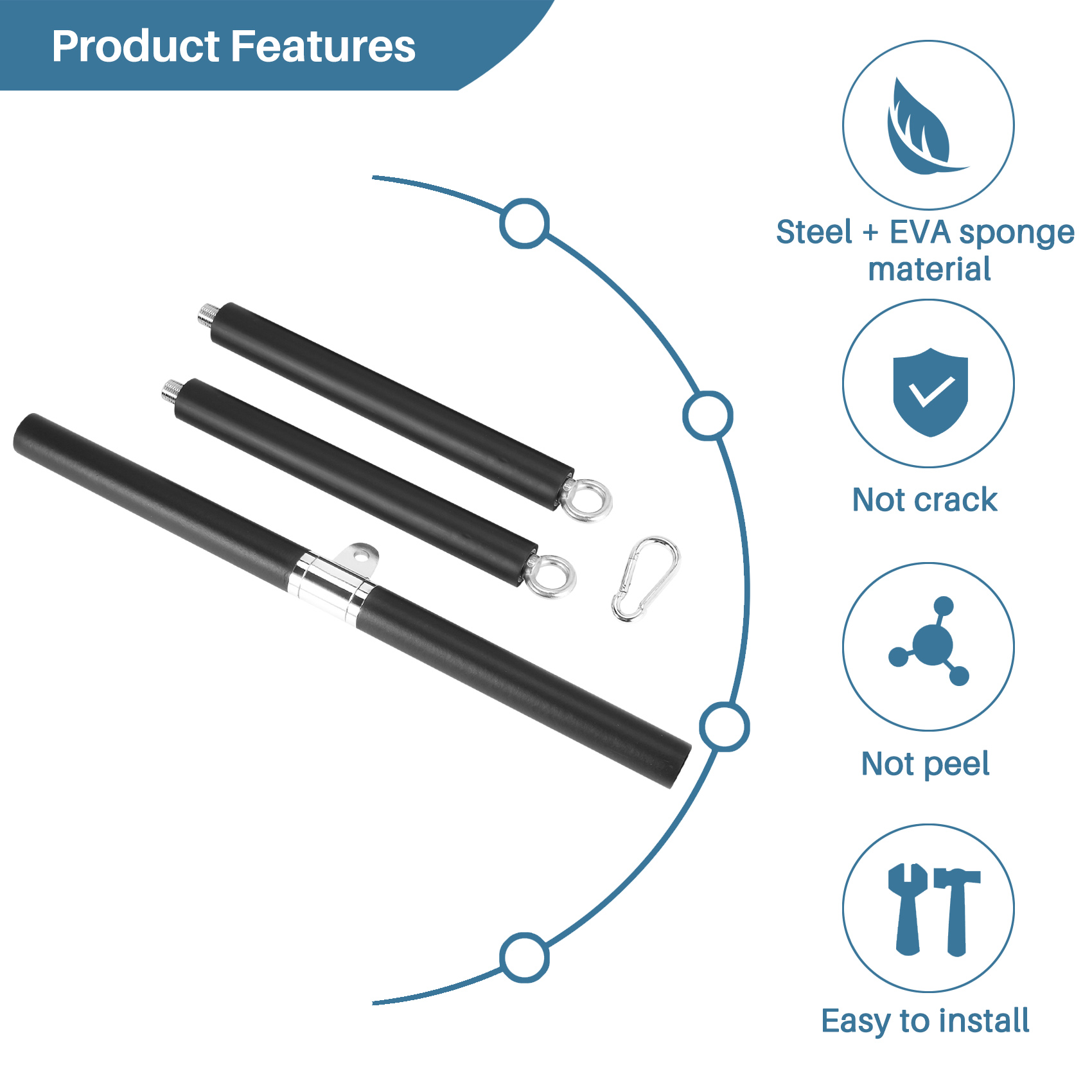 Home Gym Lat Pulldown - Multifunctionele verstelbare LAT Pull Down Bar