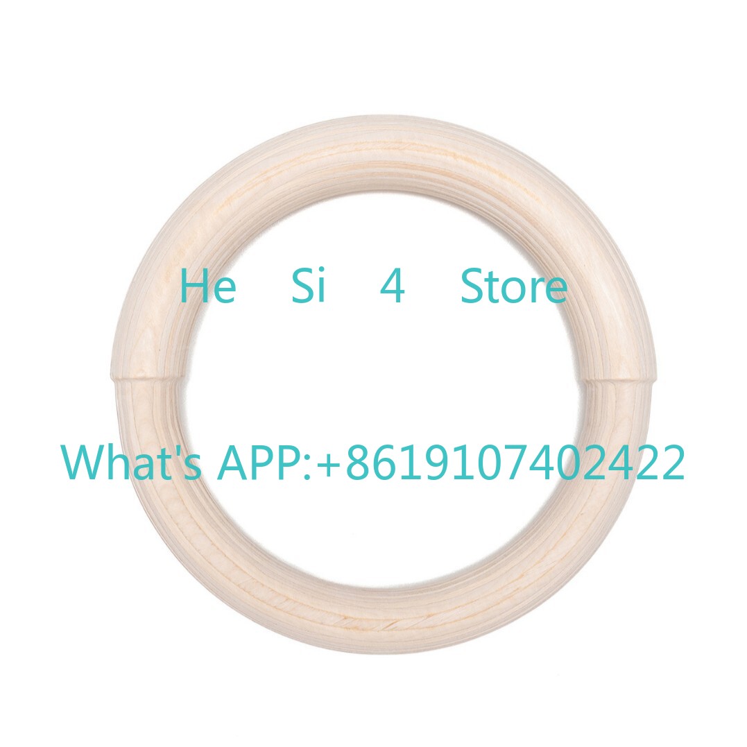 Gymnastic Rings Wooden - Birch houten fitnessring, dubbele maat, voor