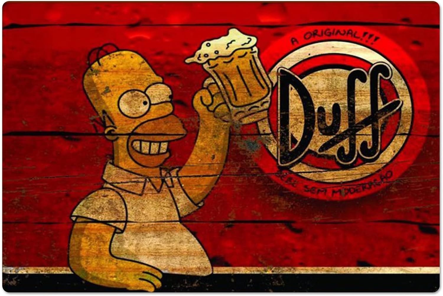 Home Gym Designs - Retro Metal Poster Homer Duff Bier