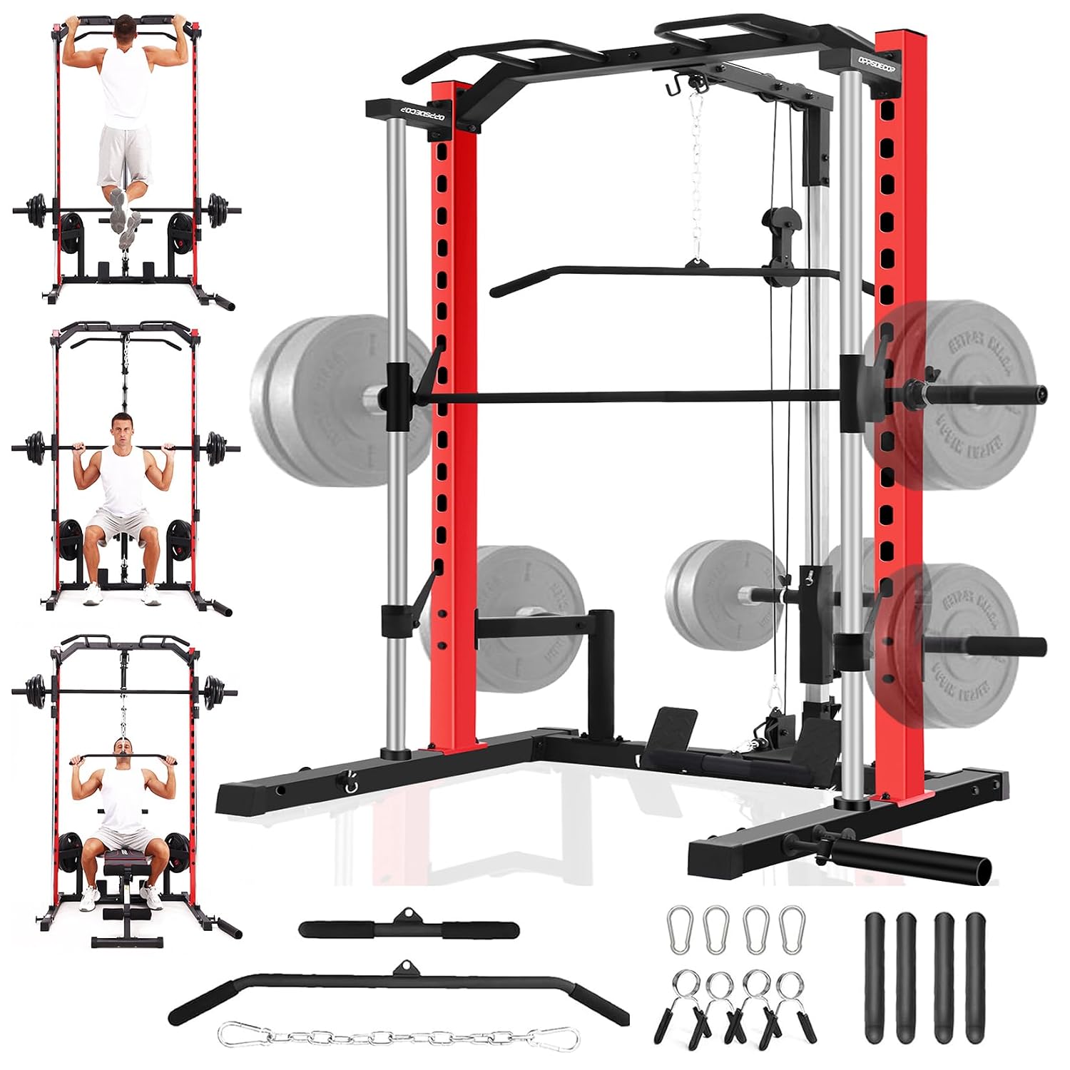 Home Gym Lat Pulldown - Alles-in-één Smith Machine Power Rack met