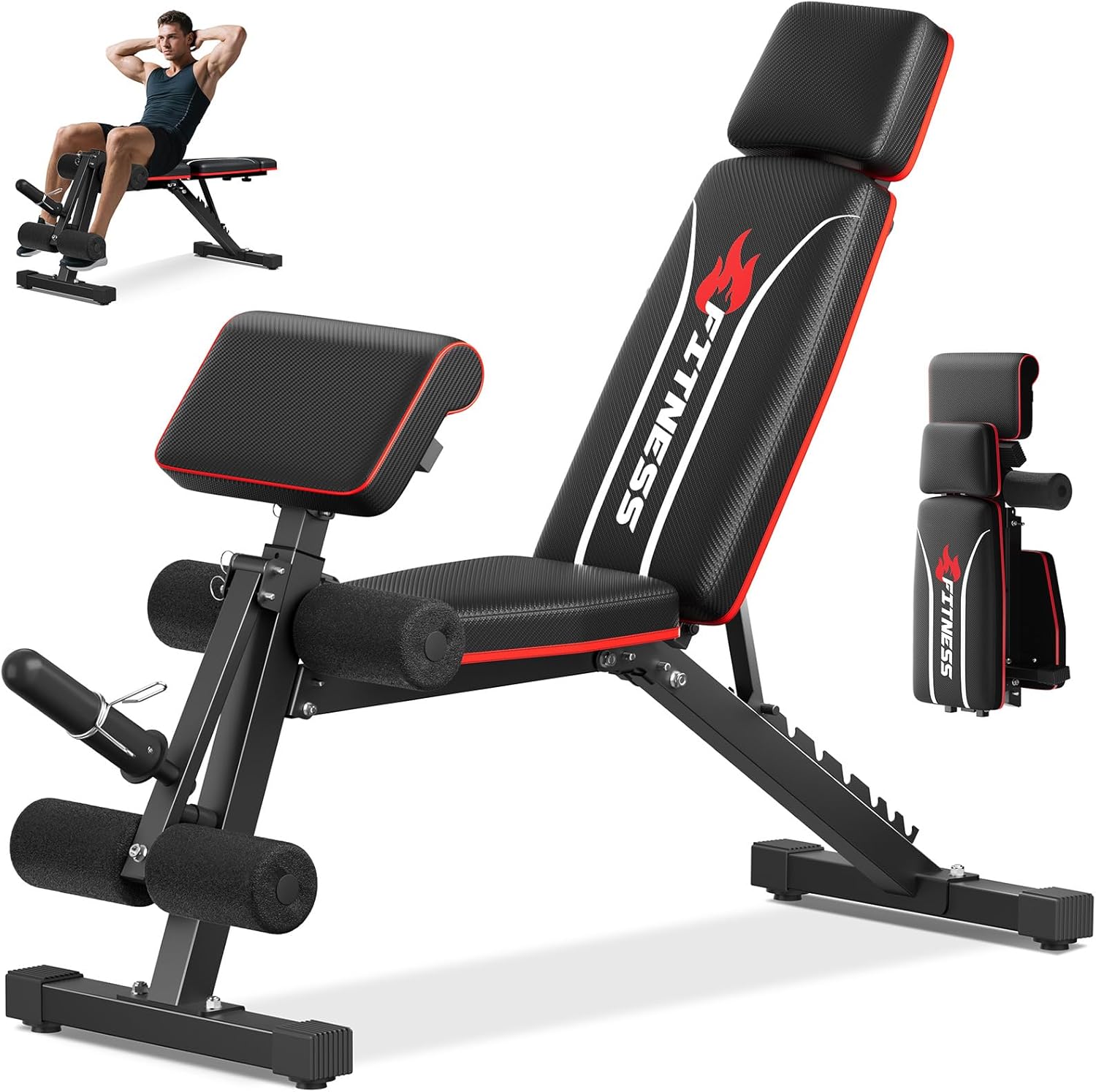 Home Gym Foldable - Opvouwbare halterbank voor thuisgebruik, materiaal van