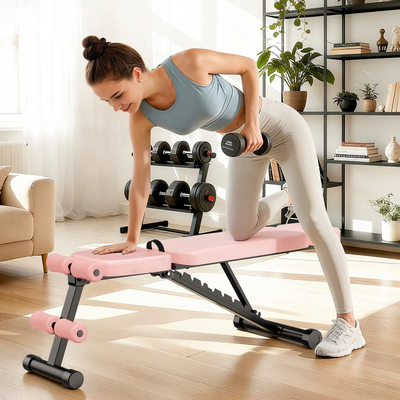 Home Gym Leg - 9-standen verstelbare gewichtsbank, opvouwbaar, voor thuisgym,
