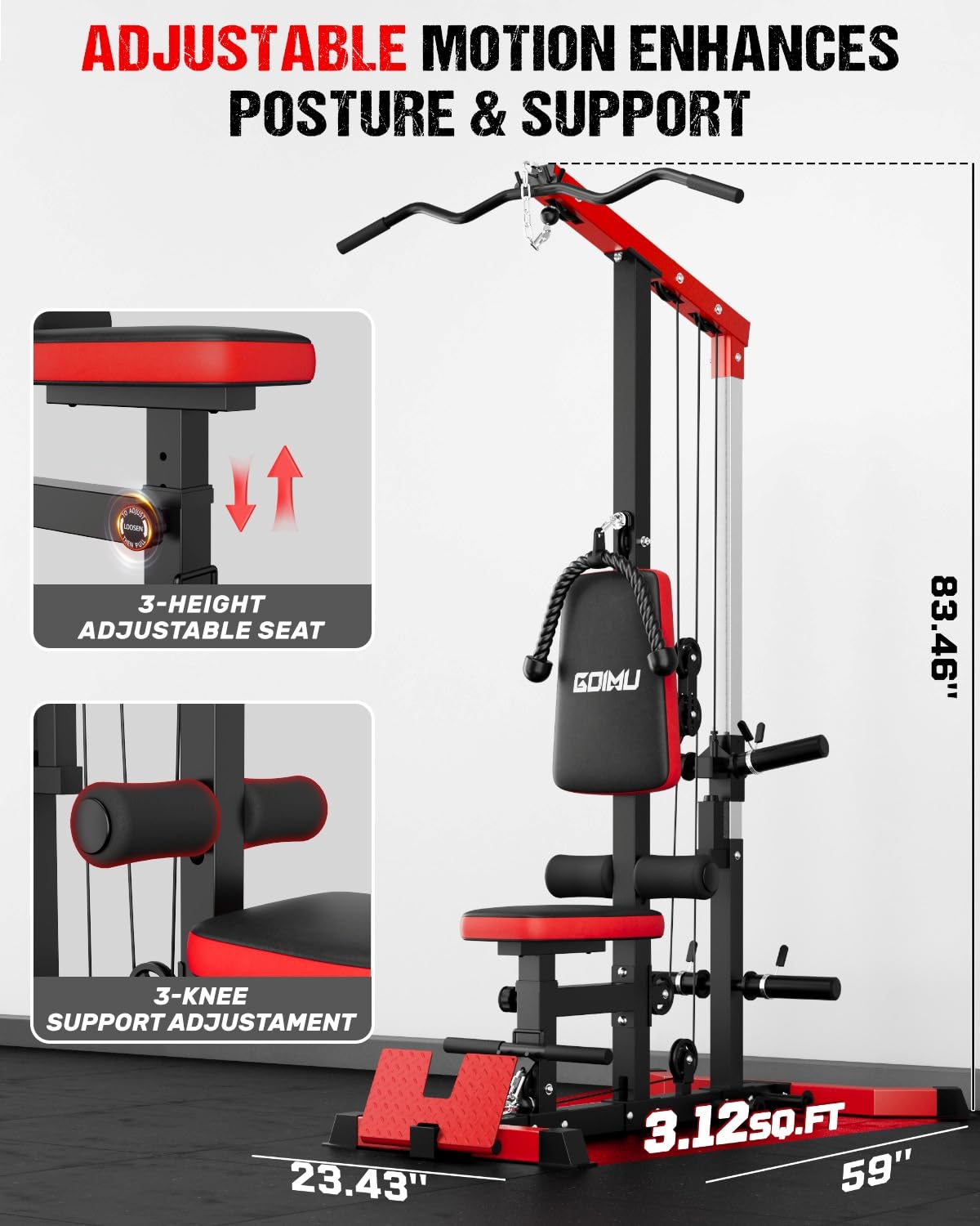 LAT Pulldown & Row Kabelmachin - Home Gym Lat Pulldown recensie en prijs