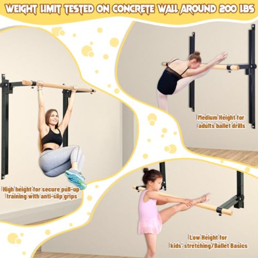 Wandbevestigde balletbar, 4ft/ - Home Gym Foldable recensie en prijs