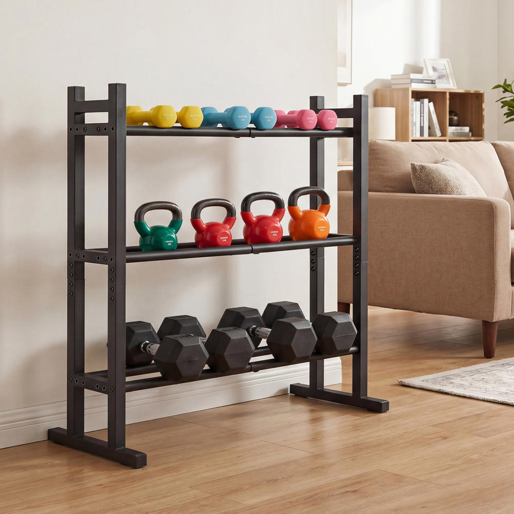 Zware 3-laags dumbbellrek, poe - Home Gym Fitness recensie en prijs
