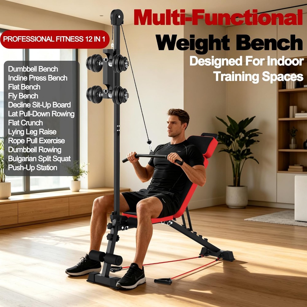 Multifunctionele gewichtsbank  - Home Gym Pulley System recensie en prijs