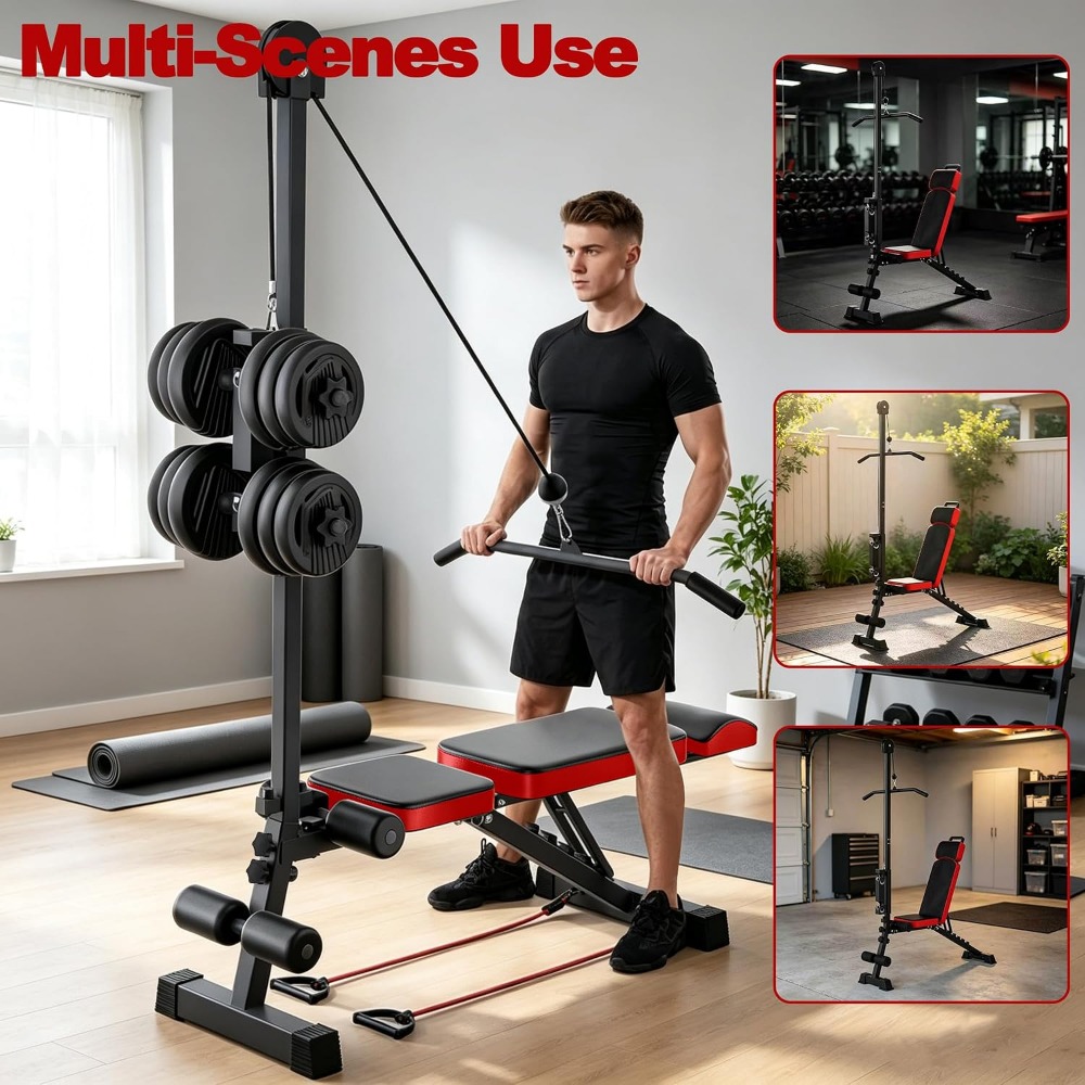 Multifunctionele gewichtsbank  - Home Gym Pulley System recensie en prijs